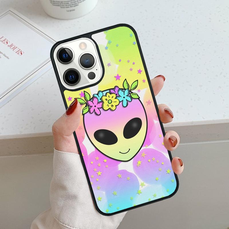 Alien Martian UFO Phone Case For iPhone 11 12 13 14 15 16 Pro Max Mini Cover For iPhone Max 5 6 7 8 Plus Coque Shell