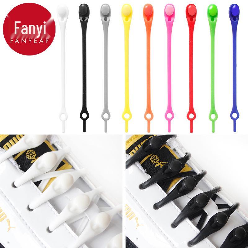 Silicone No-Tie Shoelaces with Free Shipping - 10Y A1P60 Lazy Buckle
