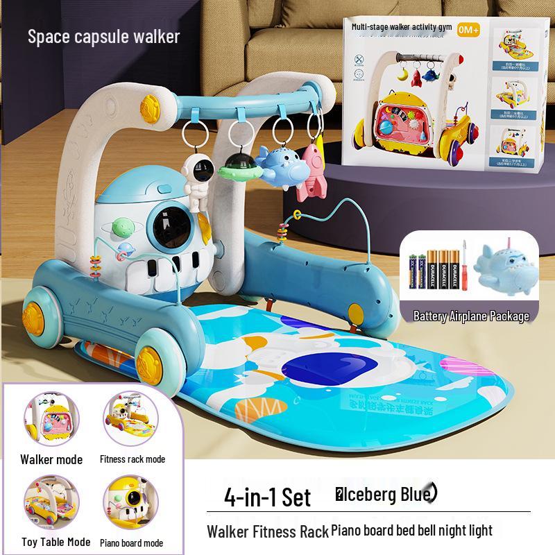 Multifunktionaler Baby-Pedal-Klavier-Gehwagen: Frühes Lern- & Fitnessspielzeug für Neugeborene & Kleinkinder (0-3 Jahre)
