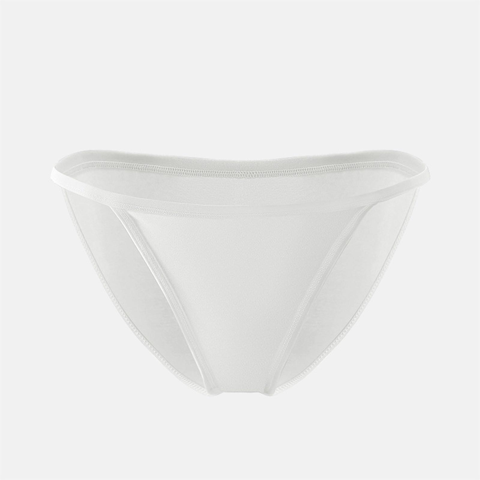 

Women s Thin Strap High Slit And Sexy Panties, Low Waist Breathable Women s Underwear With A Full Cotton Crotch And Integrated Design. M білий