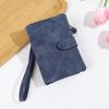 New matte women's wallet short soft leather three-fold multi-card wallet change bag