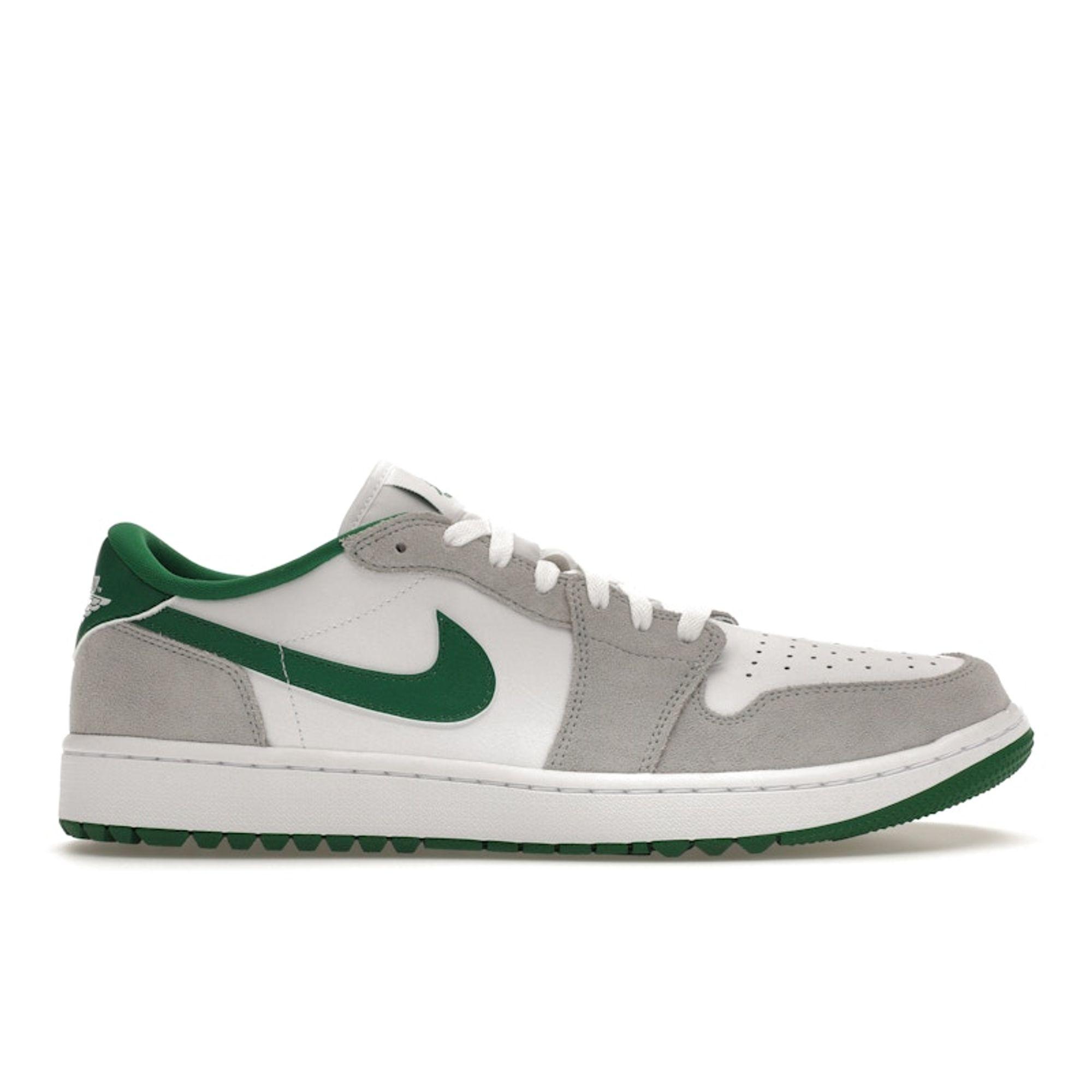 Air Jordan 1 Low Golf Pine Green Sneakers da Uomo Bianco Grigio Fumo Chiaro DD9315-112 cm