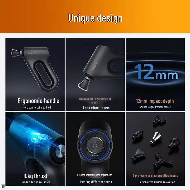 Philips PPM3202G Deep Tissue Fascia Massage Gun