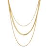Classic Gold Color Double Layered Long Tassel Chain Necklaces for Women Simple Metal Geometric Bead Choker Necklace Fashion Jewelry