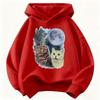 Fashion Hoodie Kids Cat Children's Sweatshirt Cute Kawaii Hoody for Boys Girls Autumn Winter Casual Hoodies