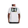 Under Armour Letter Logo Print American Vintage Crew Neck Short Sleeve T-Shirt Men Tops White 1370731-100