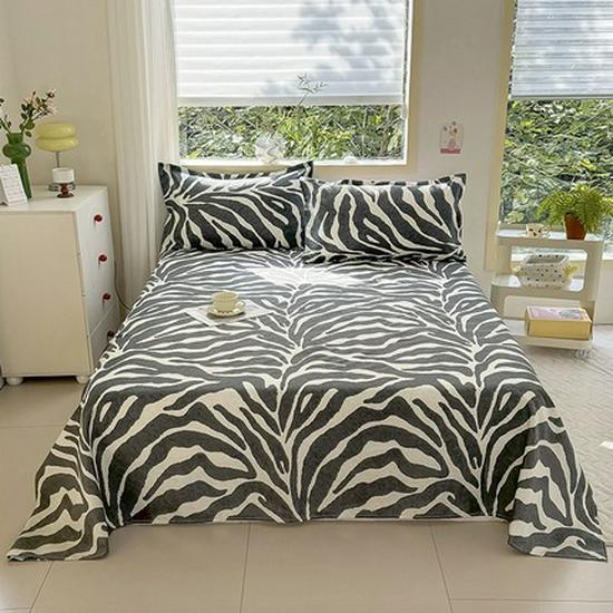 Double Person Cotton Bed Sheet for Summer - Skin-friendly, Student Dormitory Bedding