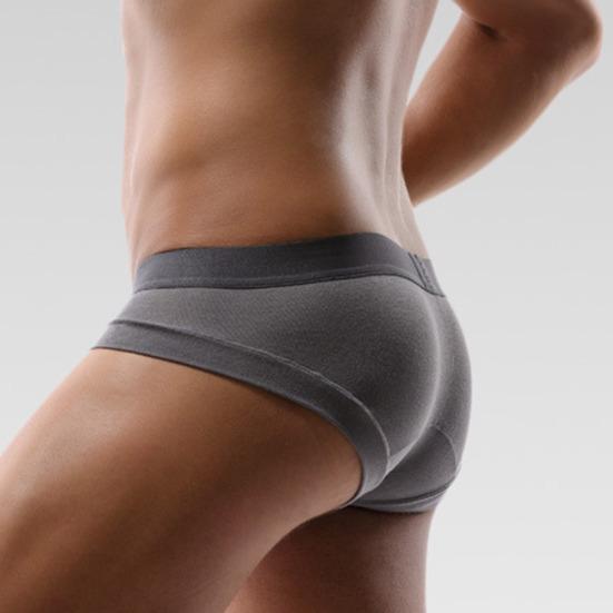 Men Boxer Underwear Low-rise Solid Color U-Convex Panties Soft Breathable Comfortable Slim Fit Elastic Underwear Daily Wear