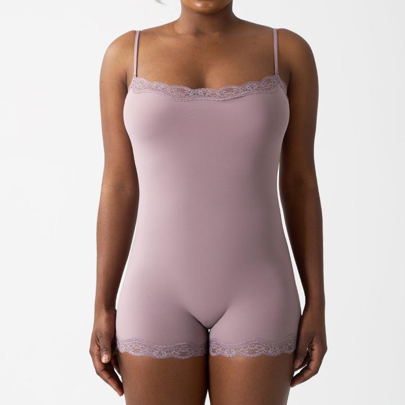 European & American Lace Suspender Bodysuit – Sexy, Breathable, Skin-Friendly Nude Sportswear