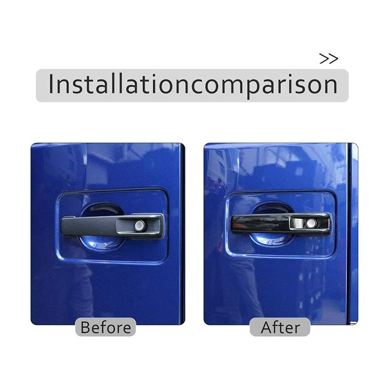 Gloss Black Outside Exterior Door Handle Protector Cover Trim for Mercedes Benz G-Class W461 W463 G55 G63 G500 2001-