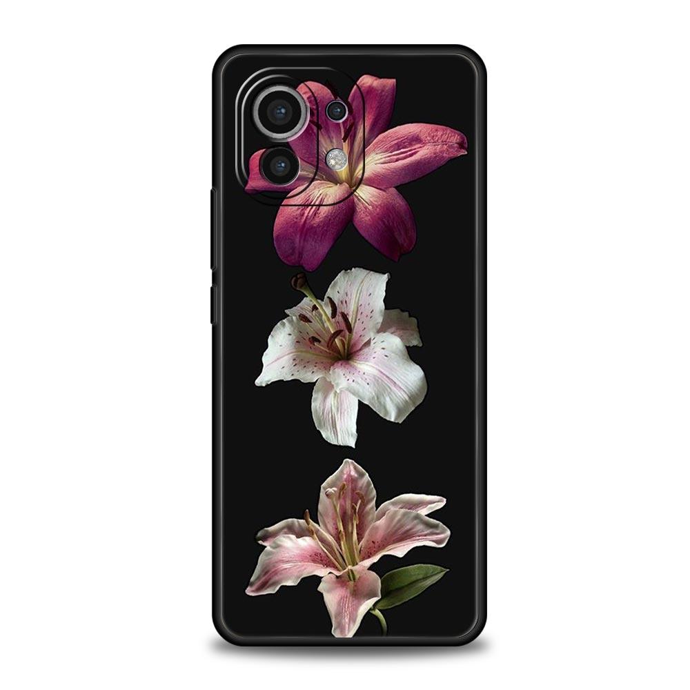 

Реалистичный чехол для телефона с принтом цветка лилии для Xiaomi 17 14 15 13 14T 13T 12T 11T Pro 12 11 Lite Poco X7 X5 X3 NFC F7 F6 Мягкий чехол Xiaomi 13 Pro