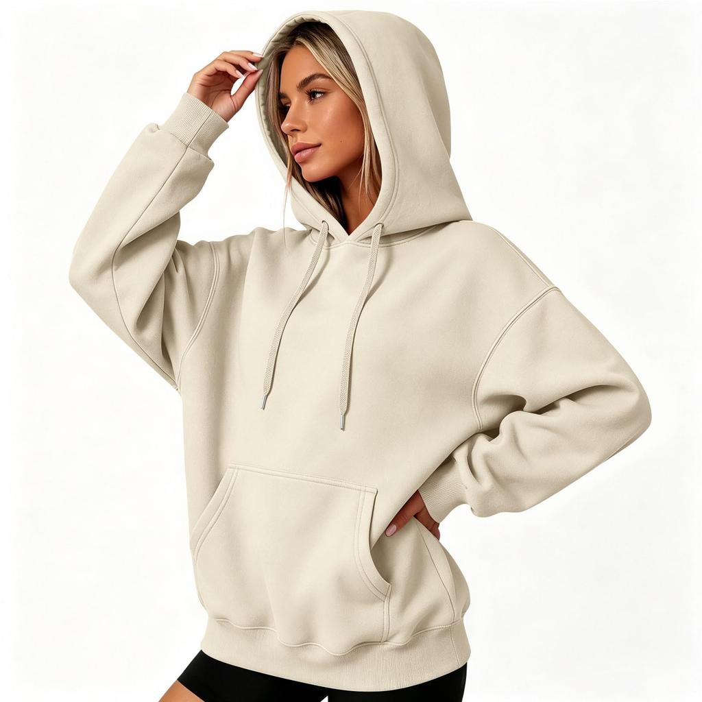 Women Cozy Oversized Hoodie Sweatshirts Long Sleeve Casual Drawstring Hooded with Pockets