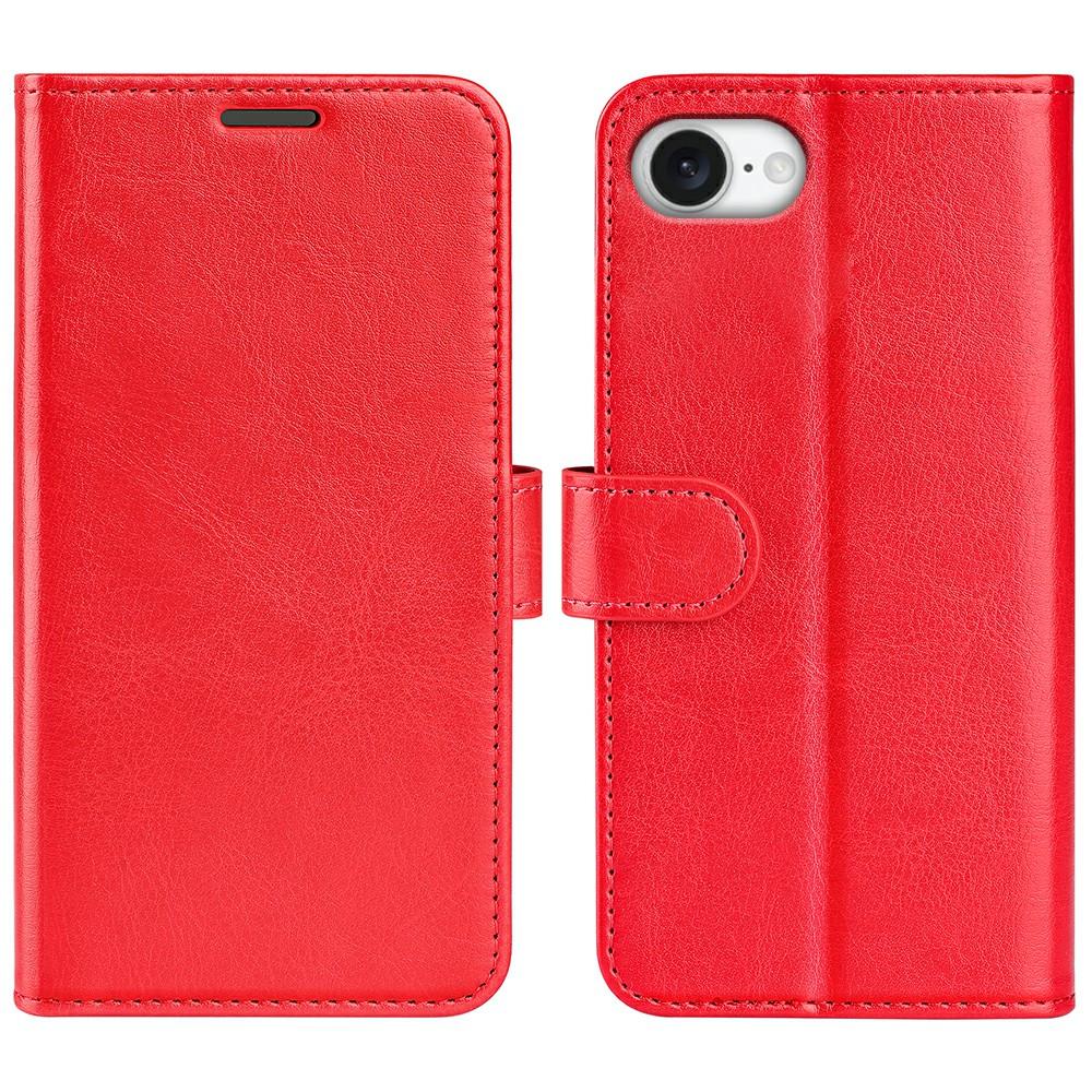 

For iPhone 16e Wallet Case Crazy Horse Texture Stand Leather Phone Cover C