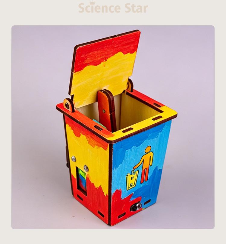 DIY Smart Induction Trash Can Kit for Primary Students' Science Projects