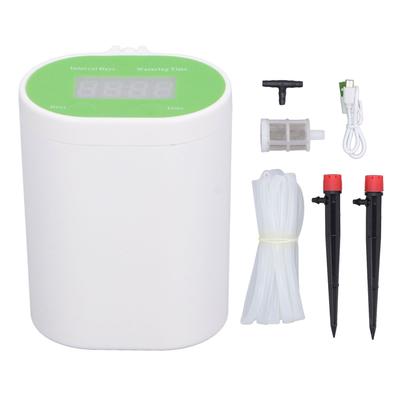 Sistema de Riego Automático ABS Kit de Riego Auto-Riego para Interiores con Temporizador para Plantas en Maceta Aspersor Verde y Blanco