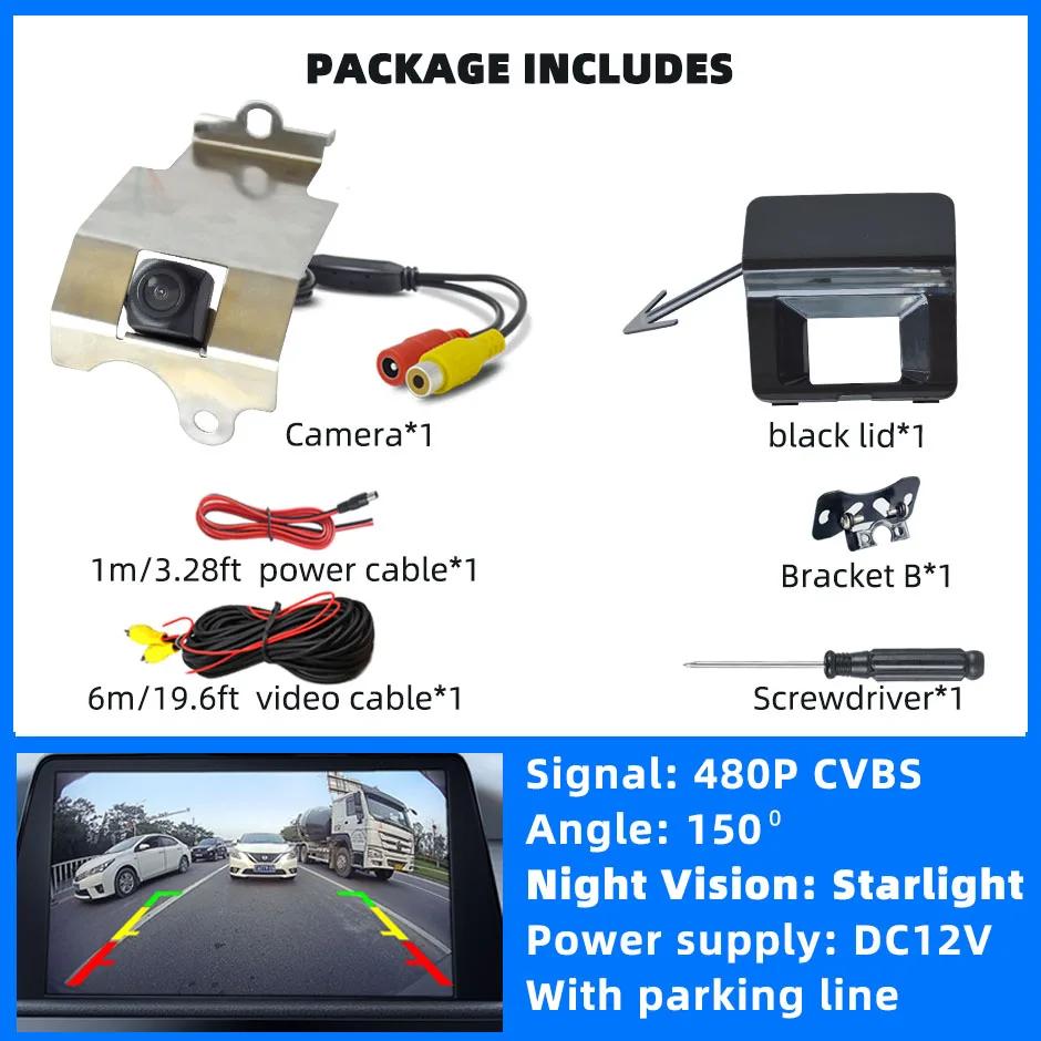 

QXNY Backup Camera Reverse AHD or CVBS Parking Safety for Toyota Land Cruiser Prado LC150 2010-2018 Tailgate Spare Tire Wheel