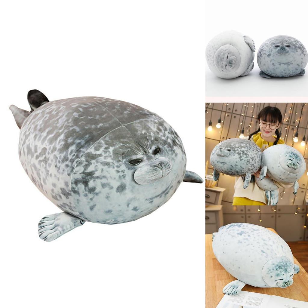 Large Chubby Blob Seal Plush Toy Animal Pillow Pet Soft And Cute Ocean Stuffed Doll Gift