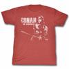 Conan Der Barbar Weiß Rot T-Shirt Herren Damen T-Shirts Oberteil