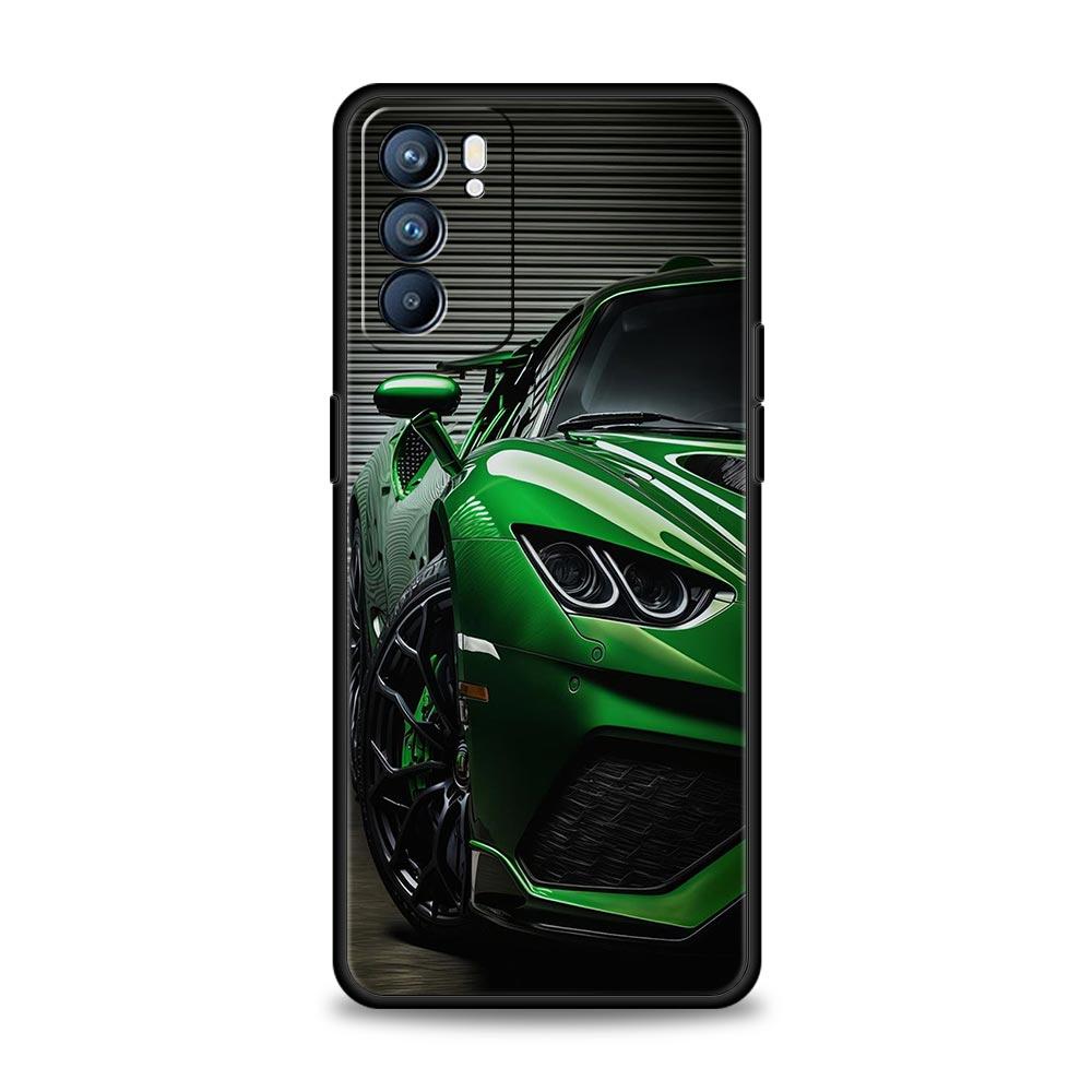 Super Car Sport Phone Case For Oppo Reno8 Reno7 Reno6 Pro A54 5G Find X6 X5 A53 A52 A9 A15 A95 A17 A16 A76 A74 A57 A31 Cover