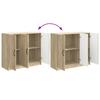 Sideboard In Sonoma Oak Finish 89 X 34.5 X 77 Cm Engineered Wood