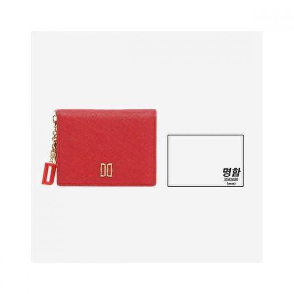 Daks Red Cutting Logo Card Wallet Dcwa4f002r2