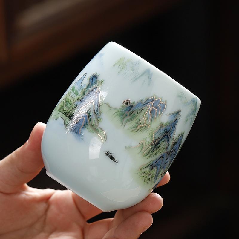 Ceramic tea cup, Japanese style tea tasting cup, household kung fu tea set, drinking water single cup, master cup