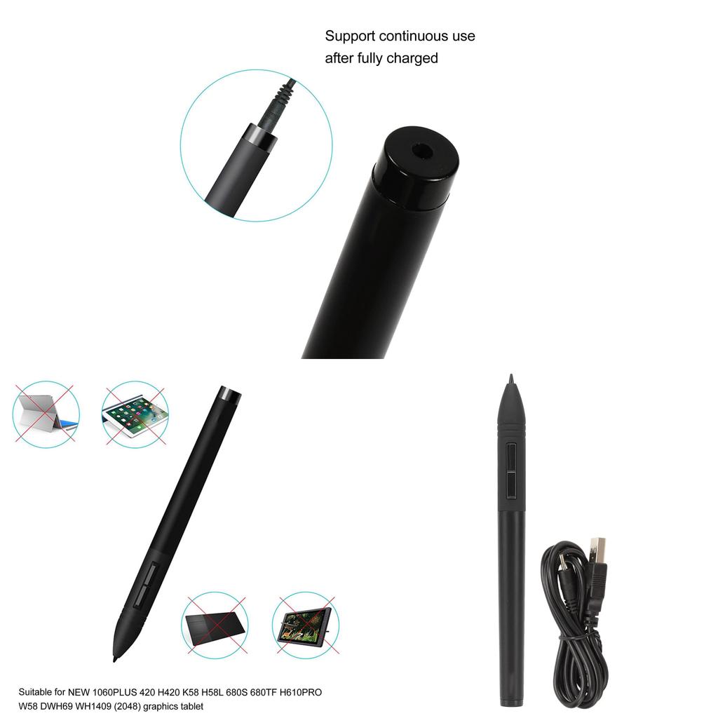 Huion Zeichentablett-Stift für 1060plus und H610pro mit Silikonhülle und Anti-Touch-Funktion