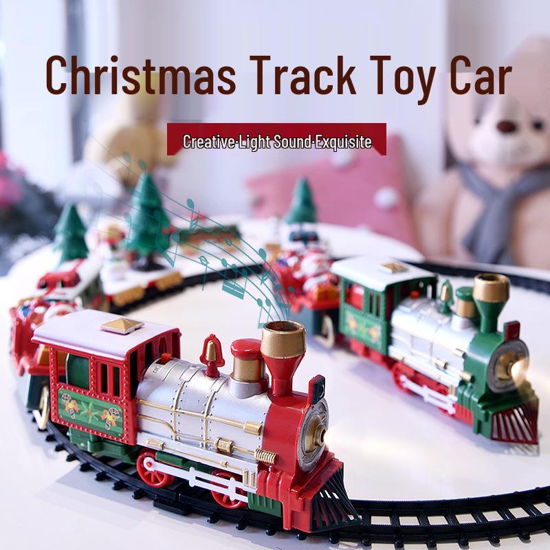 Cross-border Christmas Electric Train Toy: Retro Thomas Track Car for Kids