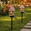 Mushroom Solar Lights, Mushroom House Statue, Fairy Cottage Garden Stake Lights, Waterproof Outdoor Landscape Lights for Yard Patio Lawn Pathway