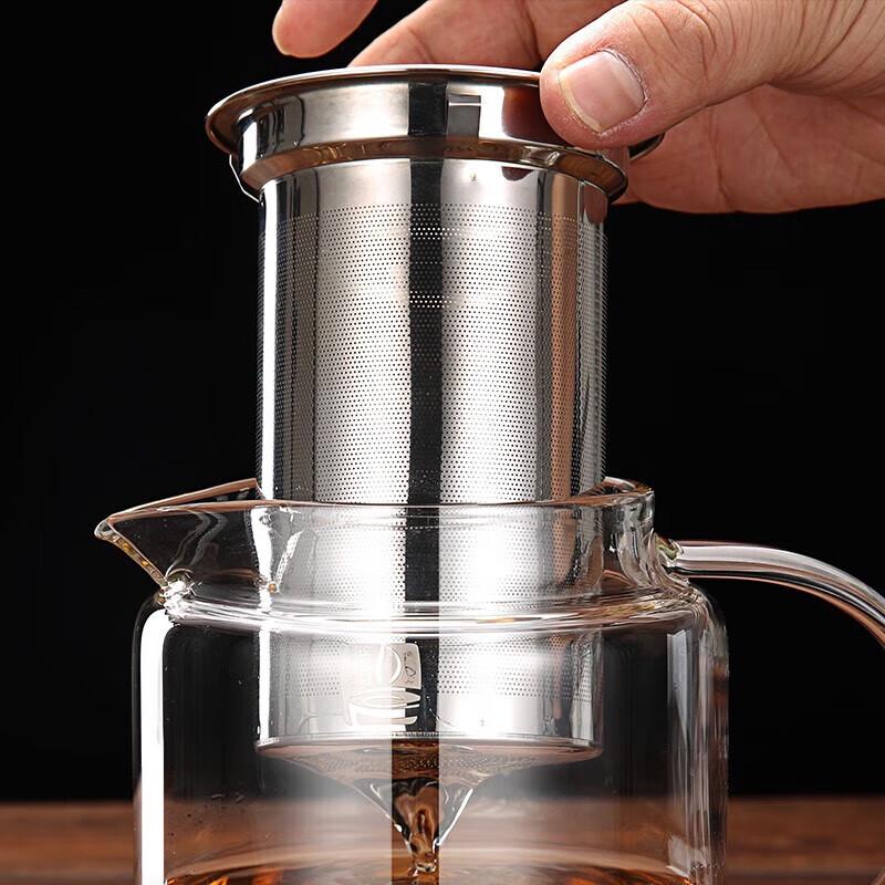 MINGRUN Heat-Resistant Borosilicate Glass Tea Pot