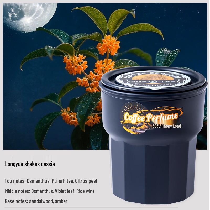 Luxury Car Cup Holder Air Freshener - Dual-Use Solid Balm with Long-Lasting Aroma for Car and Home