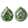 Christmas House Candle Mold-Snow-Covered Roof Cottage with Front Door,Reusable Silicone Wax and Soap Mold for Holiday Decoration