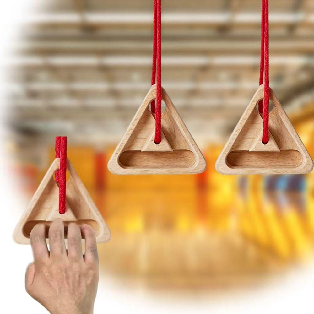 Triangle Rock Climb Board Wooden Finger Strengthen Board Climbing Fingerboard Outdoor Sports