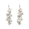 Fashion Design Pearl Cluster Fringed Earrings Hong Kong Style Retro Personality Temperament Ear Hook Internet Celebrity Versatile Earrings Women