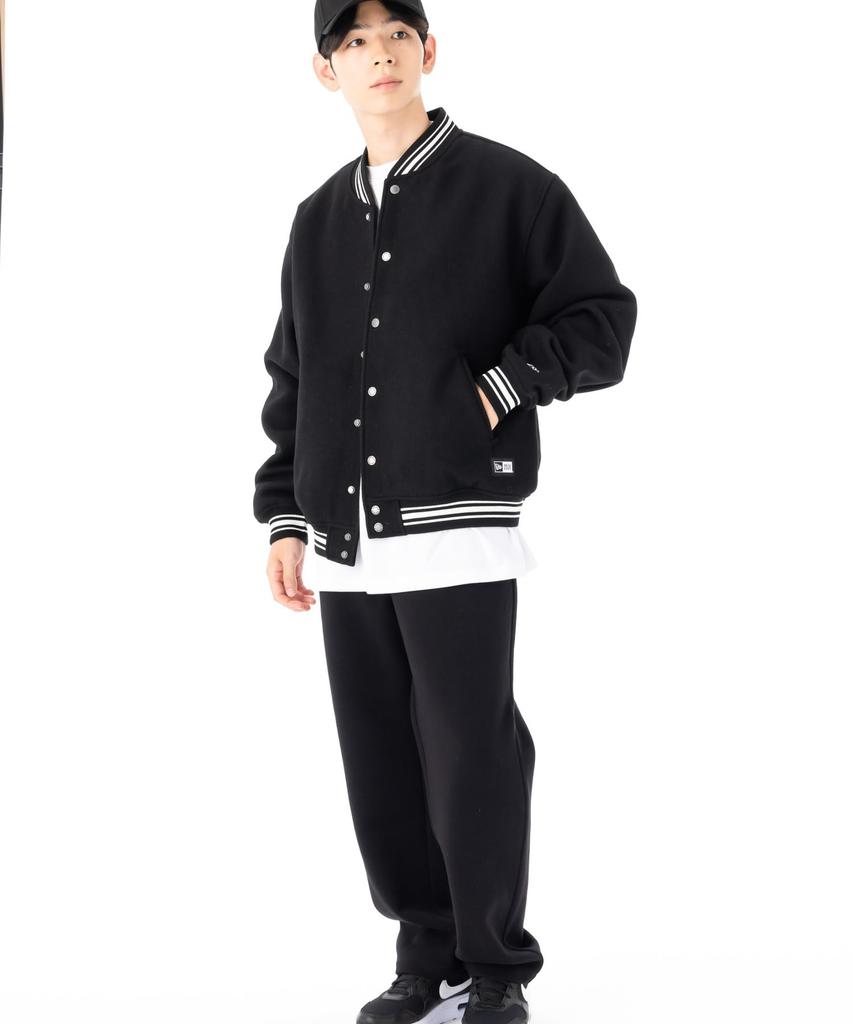 NEW ERA Jacket Varsity Melton Box Logo 14514616 NER35A6199 Black L