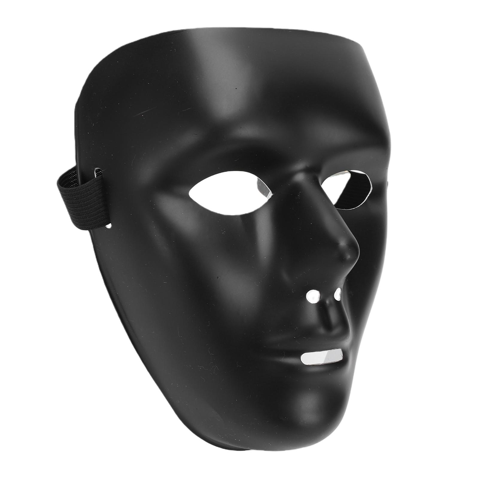 Volledig Gezicht Feestmasker Mat Afwerking PVC Volwassen Volledig Gezicht Kostuummasker voor Cosplay Feest Dans Zwart black