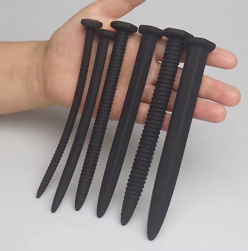 6 Size Penis Plug Silicone Urethra Catheter Soft Male Masturbator Tube Urethral Stretcher Urethral Sound Dilator Adult Sex Toys