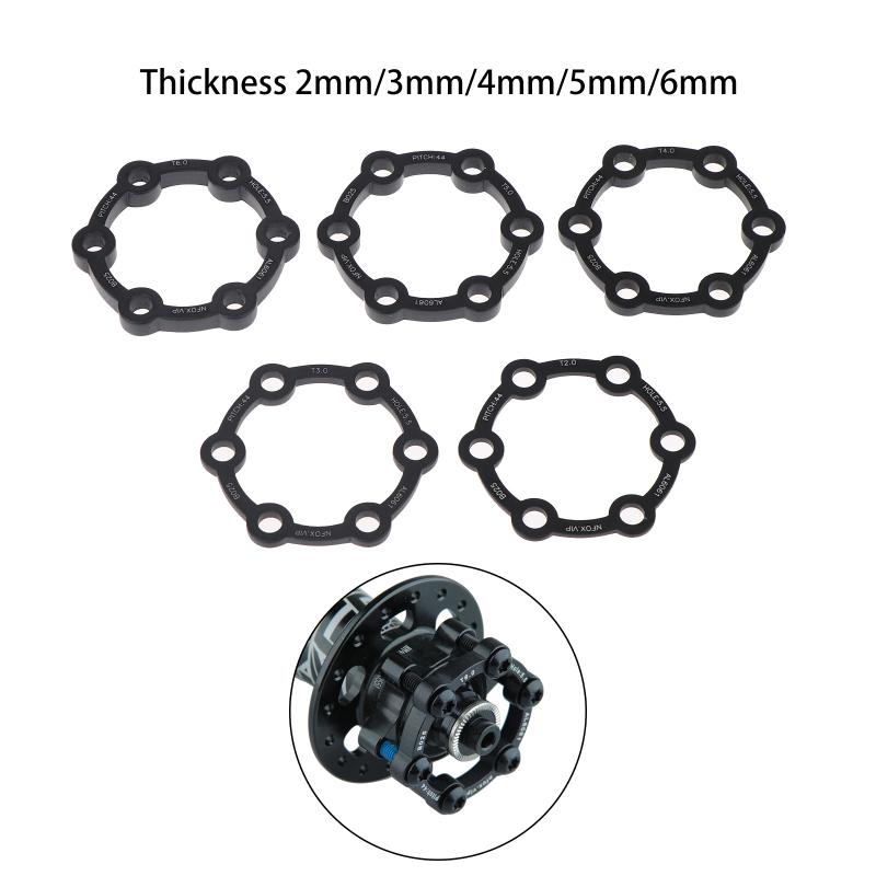 Disco Freno Scooter Elettrico Guarnizioni da 3 mm Bicicletta 6 Fori Rondelle da 2 mm Mozzo da 4 mm Riser Mozzo a Fiore 5/6 mm Rondella Nera per Bicicletta