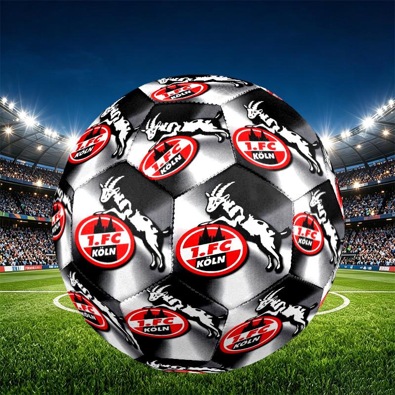 FC Koln Print Size 5 Soccer Ball, PU Wear Resistant Football for Match Training and Daily Practice, Birthday Gift for Soccer Fans