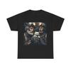 Unisex Adult T Shirt Elderly Miners Rescuing Kitten Art