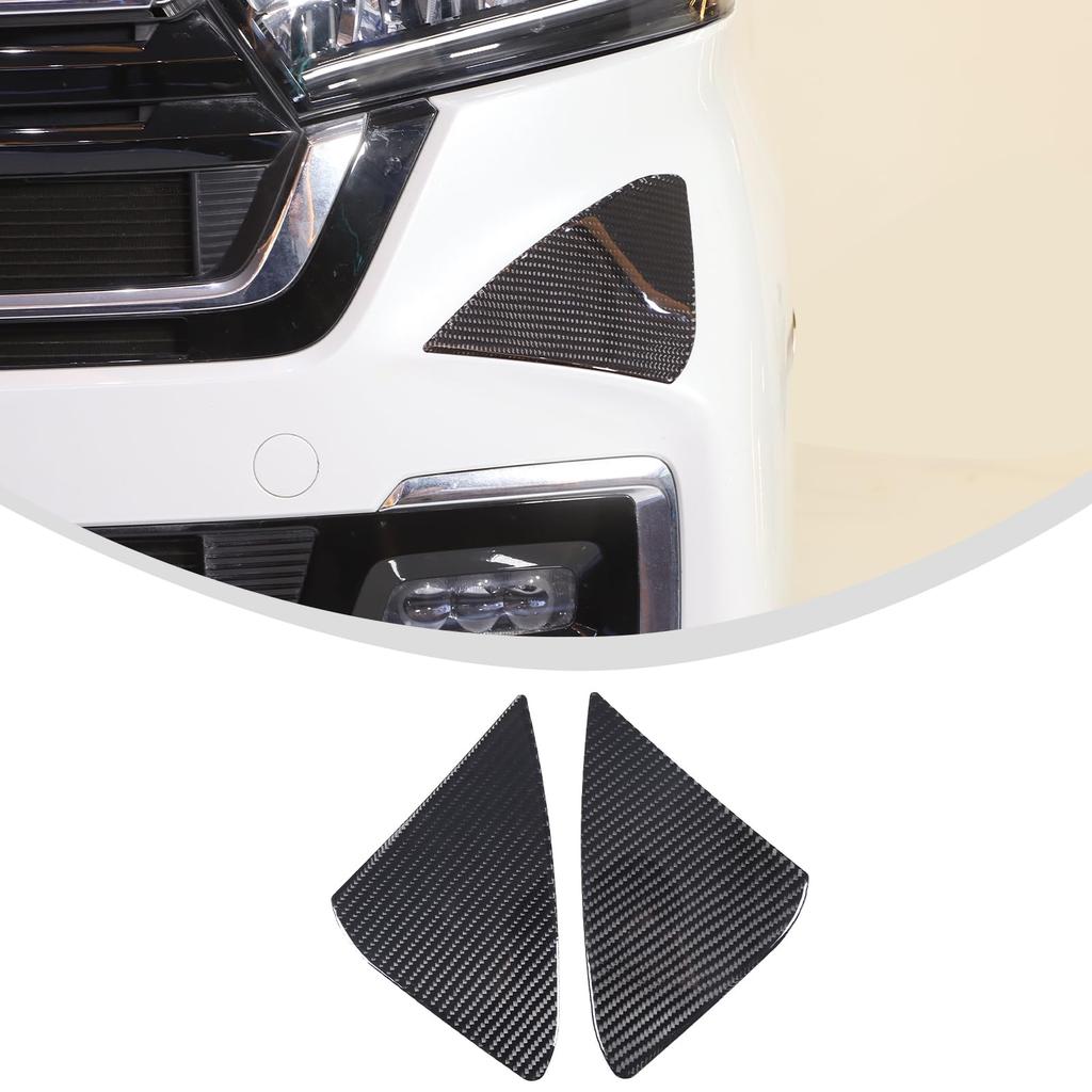 Set of Triangular Front Corner Protective Covers for Honda Hood Triangular Front Corner Car Exterior Made from Real Carbon Fiber 2-Piece N-BOX