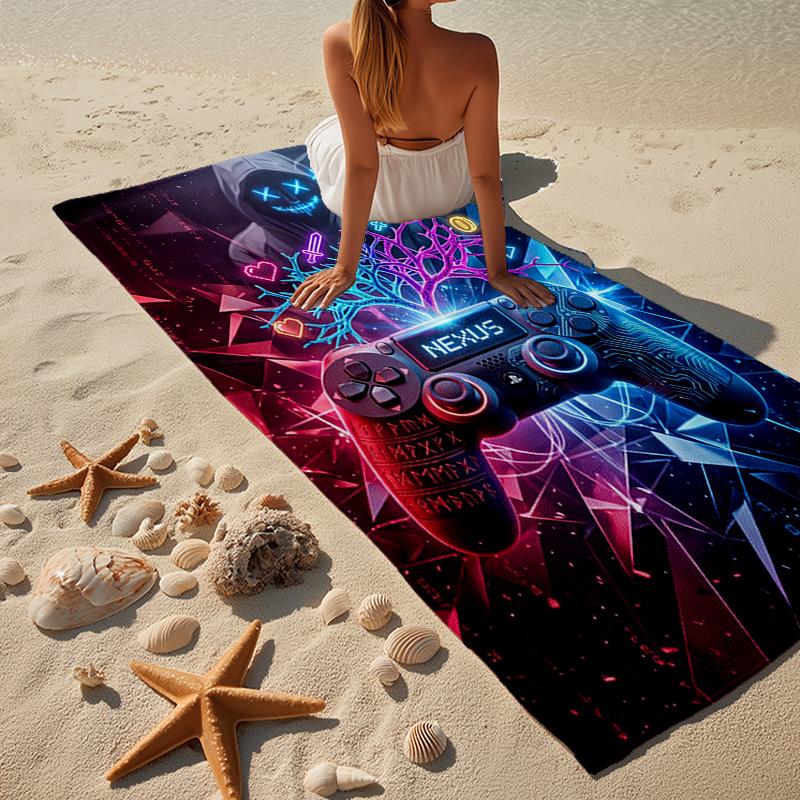 Player Control Duel Beach Towel, Super Soft Microfiber, Gift for Her/Him, Birthday, for Pool, Beach, Travel, Home Decor Fan gifts