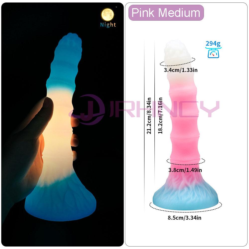 Luminous Anal Sex Toy S/M/L Anal Plug Bamboo Joint Soft Small Butt Plug Sex Toy for Women Men Prostate Massage Silicone Buttplug