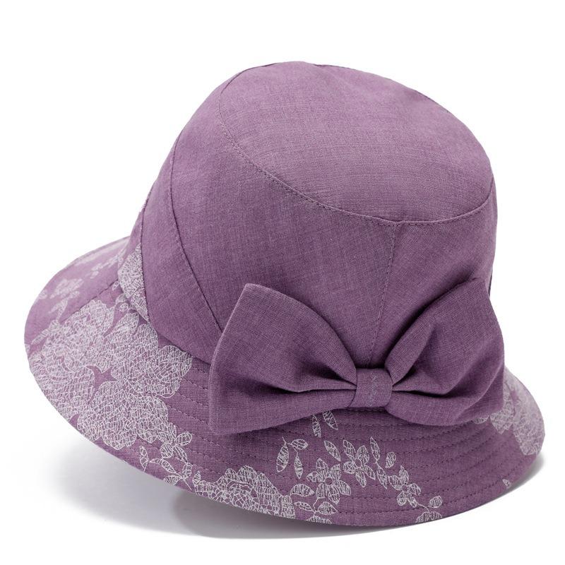 Hat women spring summer sun protection visor cloth hat spring autumn grandma thin basin hat bucket hat