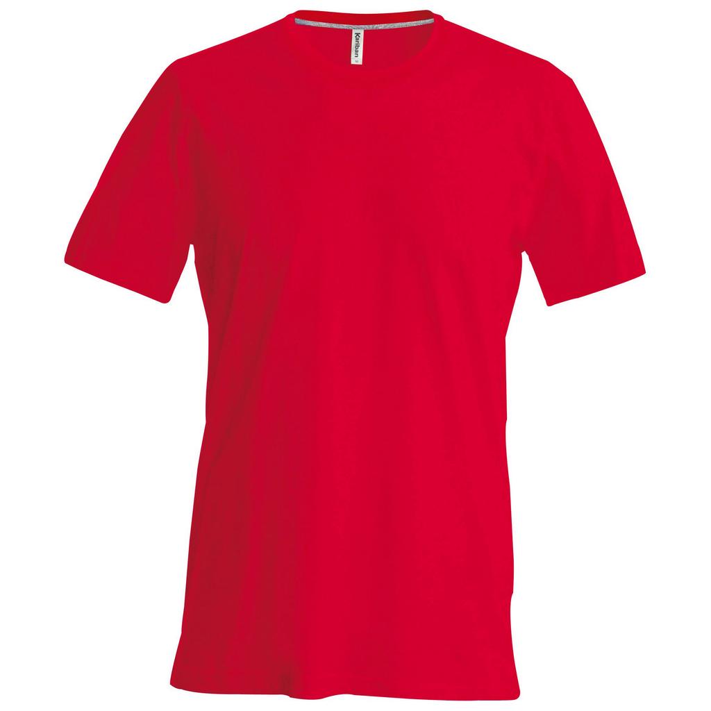 Kariban Mens Slim Fit Short Sleeve Crew Neck T-Shirt