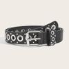 Minimalist Punk Style Pu Belt With Rivet Detailing For Casual Wear 2024
