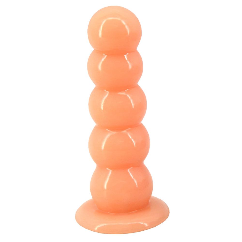 Set de Plug Anal de 5 Bolas - Entrenador de Estiramiento para Hombres y Mujeres - Diseño Hueco con Base de Succión - Juguetes Sexuales para Adultos de Principiante a Avanzado