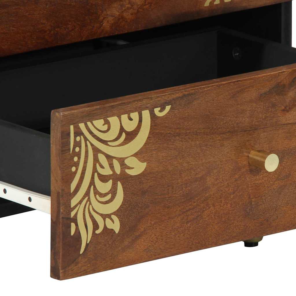 Nightstand Honey Brown 50 x 33 x 62 cm Solid Mango Wood