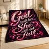 God Is With Her She Will Not Fail Coral Fleece Blanket