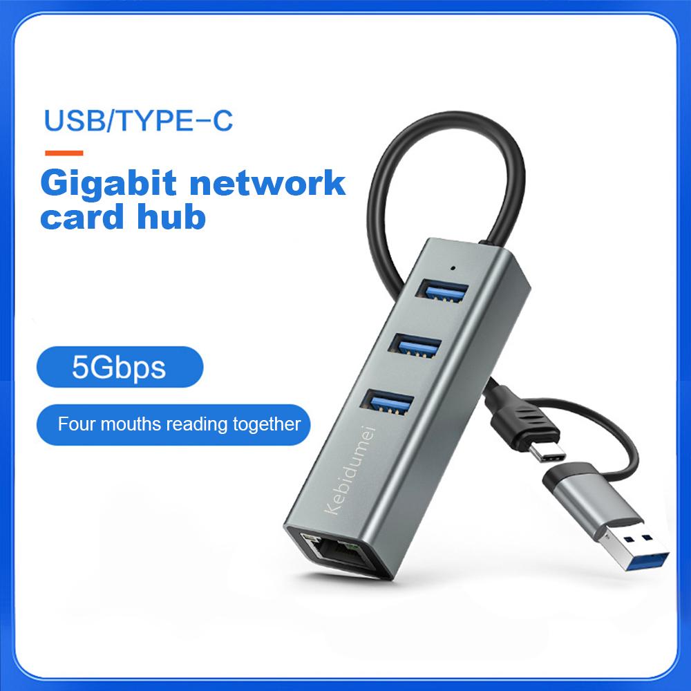 USB 3.0 Type C HUB 1000Mbps Ethernet Adapter USB 3.0 Network Card to RJ45 Lan Hub for MacBook Laptop Computer